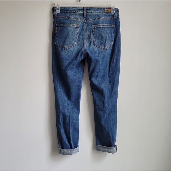 Paige Carter Slim Medium Wash Distressed Jeans Size 27 - Picture 6 of 8